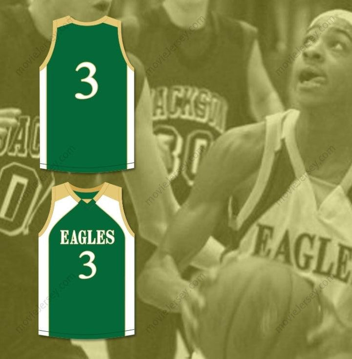 PERSONALIZA Cualquier Nombre Número CJ MCCOLLUM 3 GLENOAK HIGH SCHOOL ORO VERDE CAMISETA DE BALONCESTO 2 Parte superior cosida S-6XL