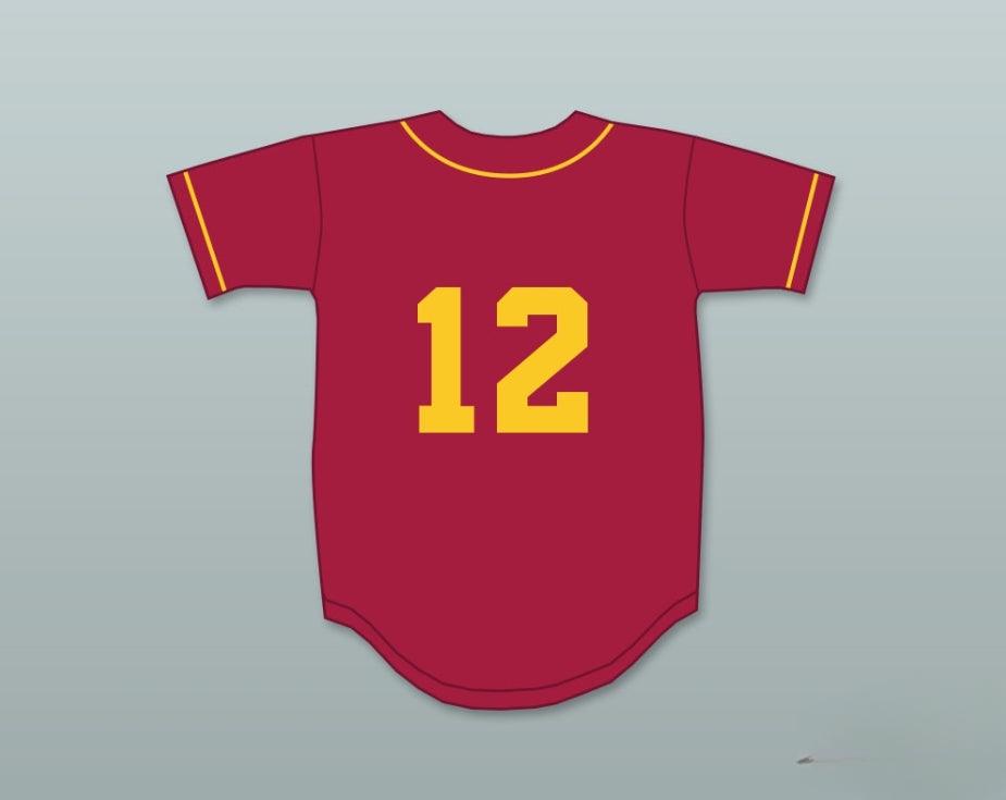 Personaliza cualquier nombre número AARON HICKS 12 WOODROW WILSON CLASSICAL HIGH SCHOOL BRUINS CAMISETA DE BÉISBOL ROJO CARDENAL 1 Doble Costura S-6XL