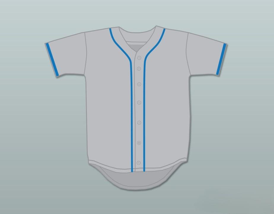 Camiseta de béisbol gris GEORGE PLIMPTON EXHIBITION GAME, con cualquier nombre y número, Paper Lion, costura superior, Tallas S-6XL