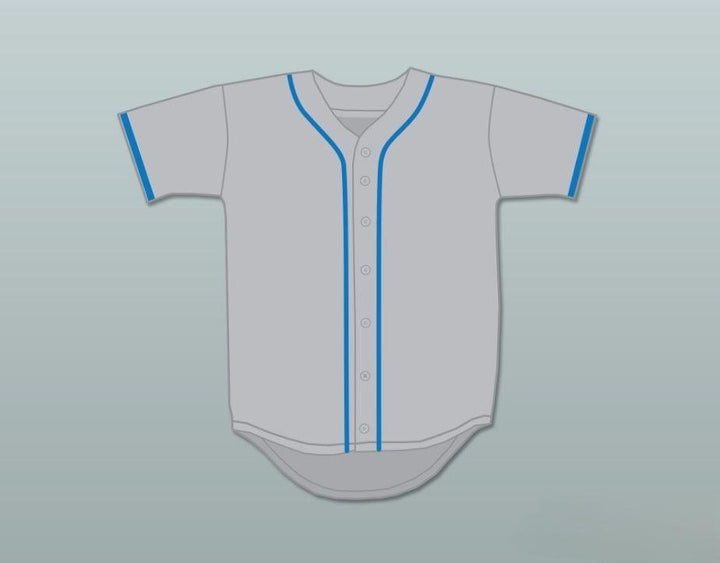 Camiseta de béisbol gris GEORGE PLIMPTON EXHIBITION GAME, con cualquier nombre y número, Paper Lion, costura superior, Tallas S-6XL