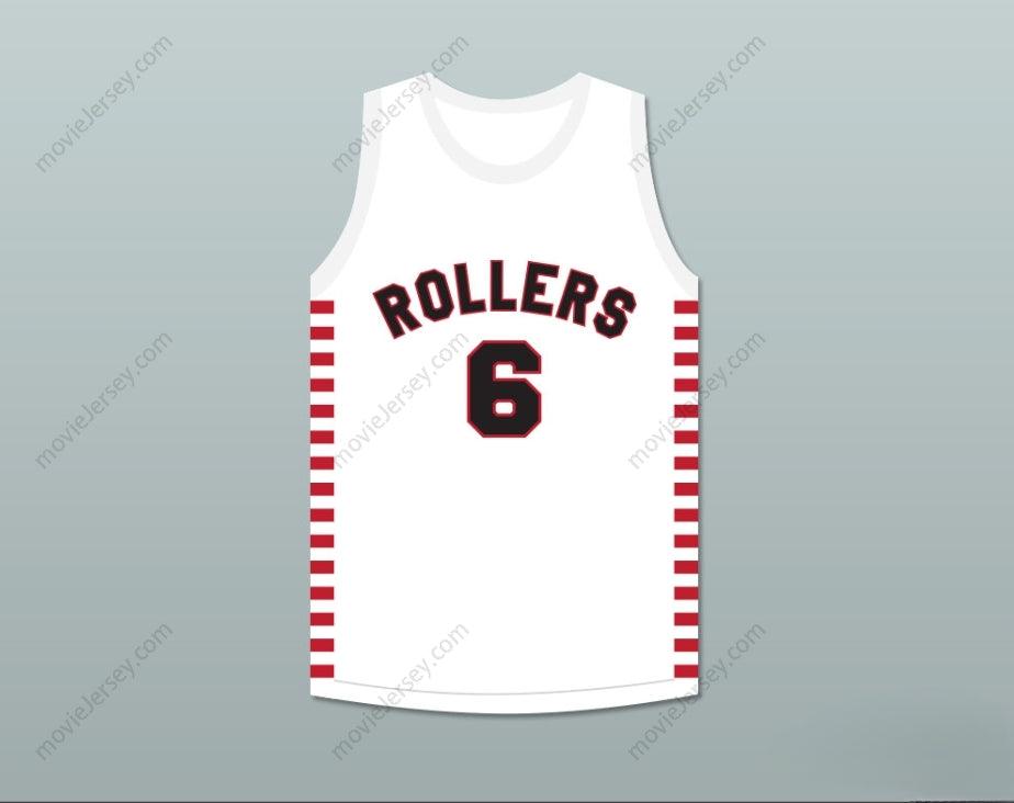 PERSONALIZA CUALQUIER Nombre Número HANK BEENDERS 6 PROVIDENCE STEAMROLLERS JERSEY DE BALONCESTO BLANCO 2 Costuras Superior S-6XL