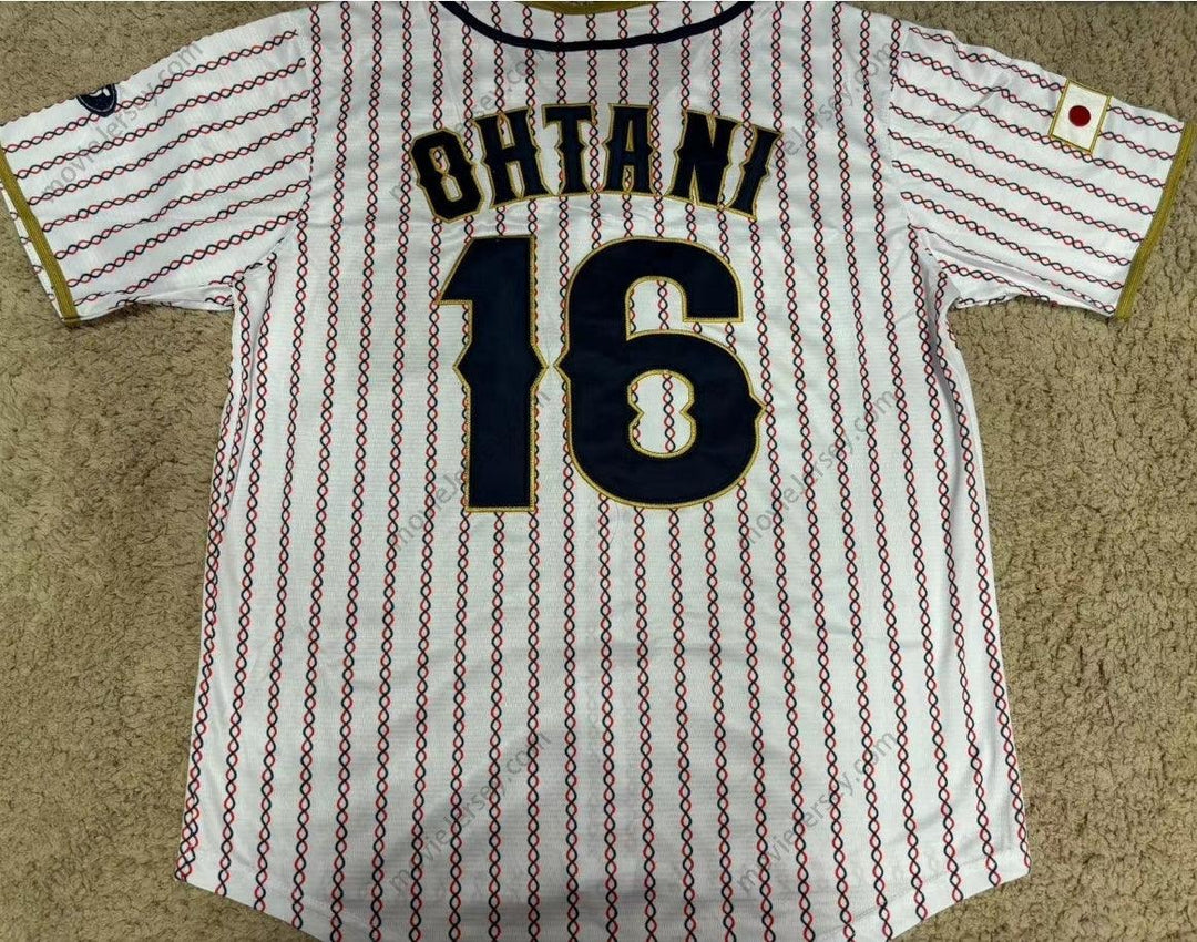 Nueva Camiseta de Béisbol Shohei Ohtani #16 Japón Clásico de Béisbol 2023 Con Costuras Superiores