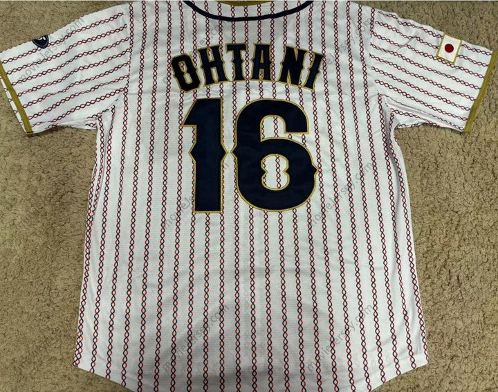 Nueva Camiseta de Béisbol Shohei Ohtani #16 Japón Clásico de Béisbol 2023 Con Costuras Superiores