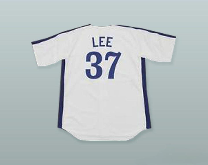 Camiseta de béisbol blanca personalizada con cualquier nombre y número de BILL 'SPACEMAN' LEE 37 PRO CAREER, costuras SPACEMAN, tallas S-6XL