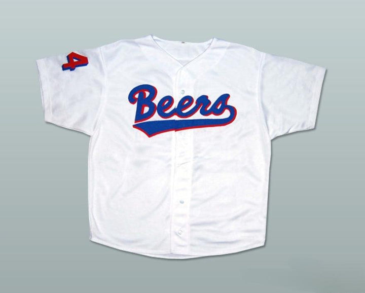 Camiseta de béisbol personalizada con cualquier nombre y número de BASEKETBALL TREY PARKER JOE COOPER 44 MILWAUKEE BEERS, cosida, tallas S-6XL