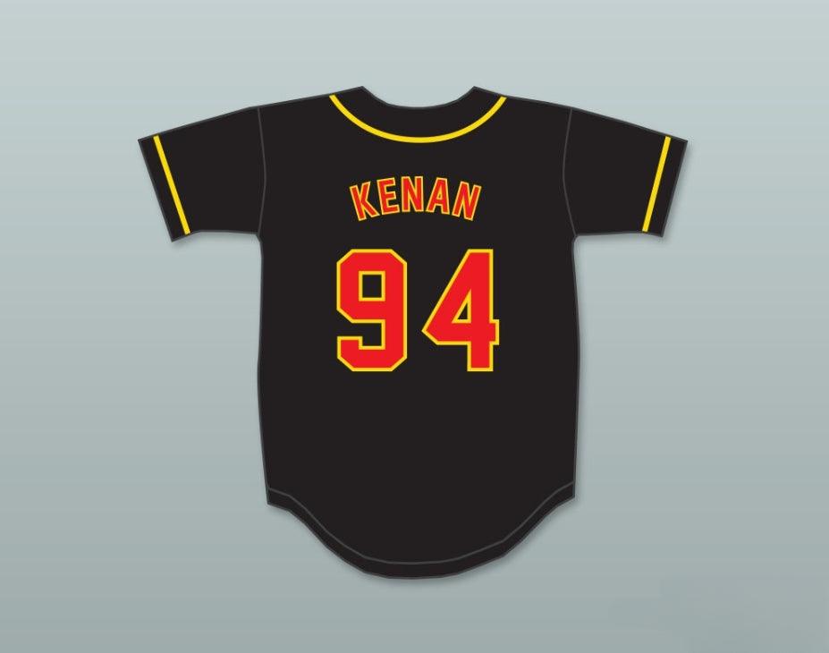 Camiseta de béisbol negra con botones KENAN THOMPSON 94 ALL THAT con número y nombre personalizados, 2 costuras superiores, tallas S-6XL