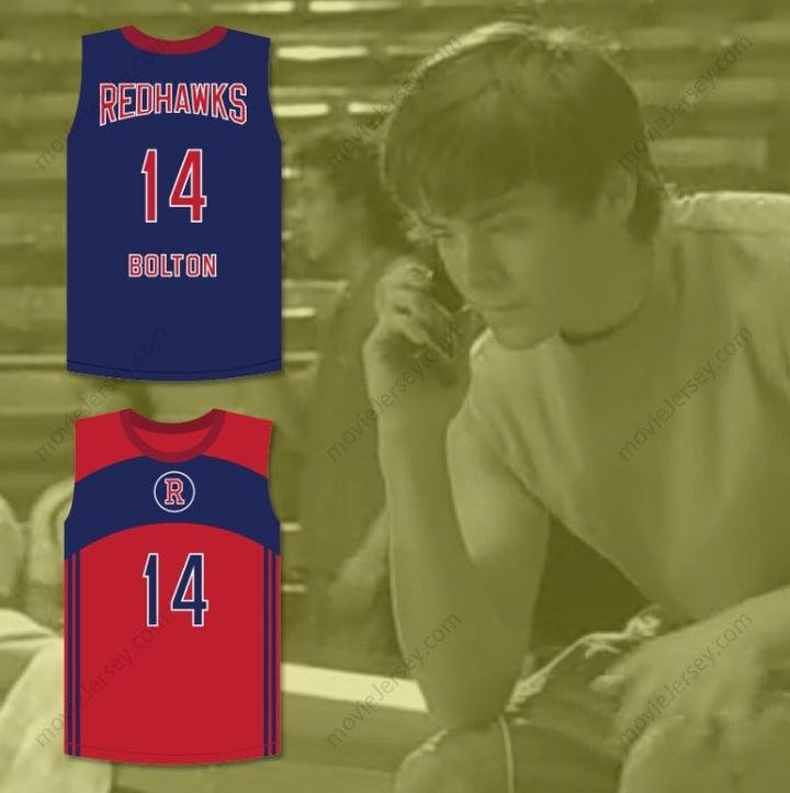 PERSONALIZA Cualquier Nombre Número TROY BOLTON 14 ALBUQUERQUE REDHAWKS CAMISETA BALONCESTO HIGH SCHOOL MUSICAL 2 Cosido S-6XL