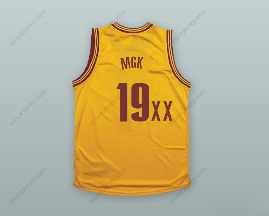 PERSONALIZADA Cualquier Nombre Número MGK 19XX Camiseta Baloncesto Amarilla Cosida S-6XL