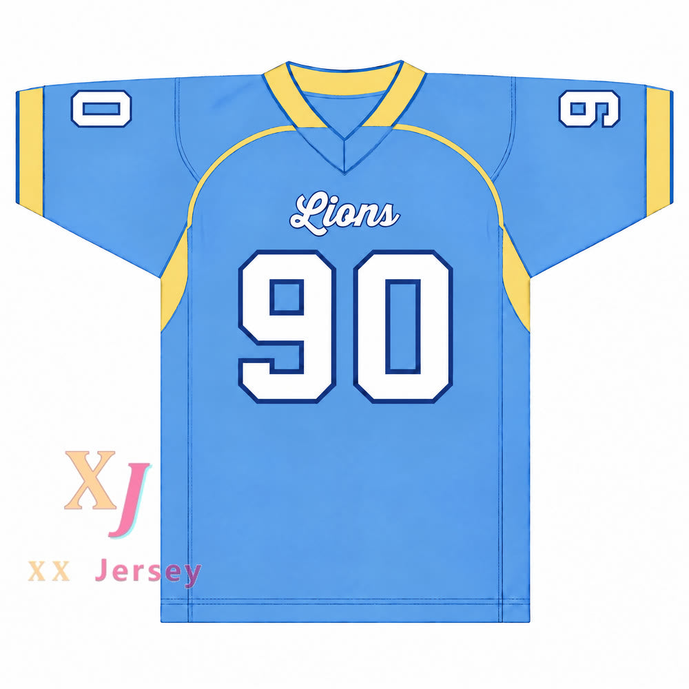 PERSONALIZADA cualquier Nombre Número SHAQ LAWSON 90 D. W. DANIEL HIGH SCHOOL LIONS Camiseta de Fútbol con Costura Superior Tallas S-6XL