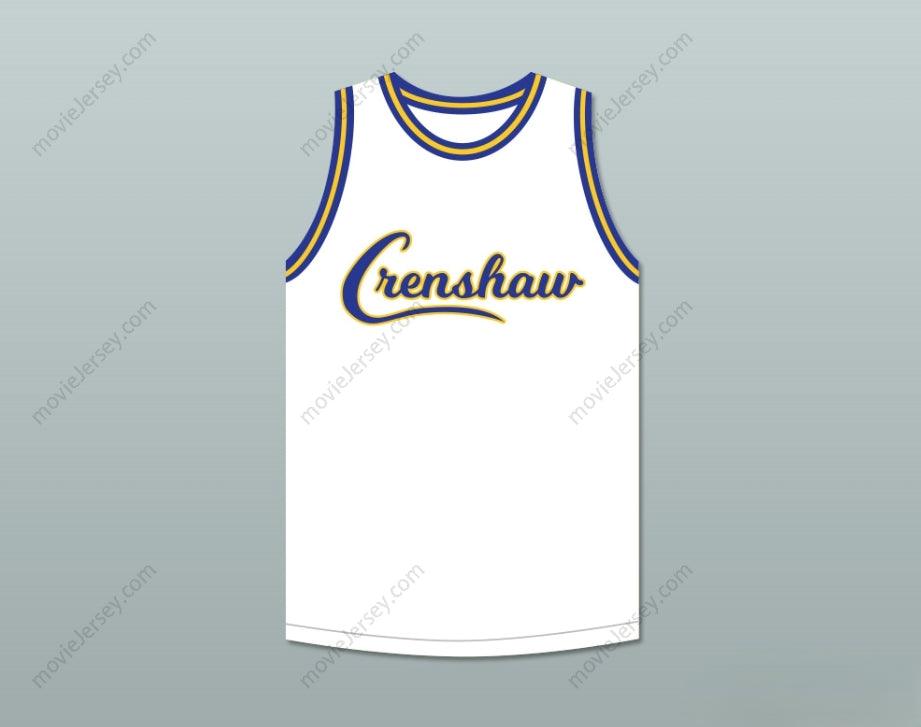 CUSTOM ANY Name Number NIPSEY HUSSLE 33 CRENSHAW WHITE BASKETBALL JERSEY Top Stitched S-6XL