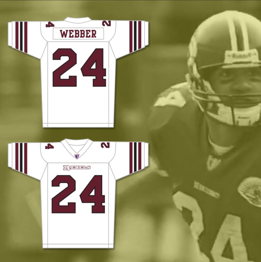 Custom Jamal Webber 24 Boston Rebels Football Jersey