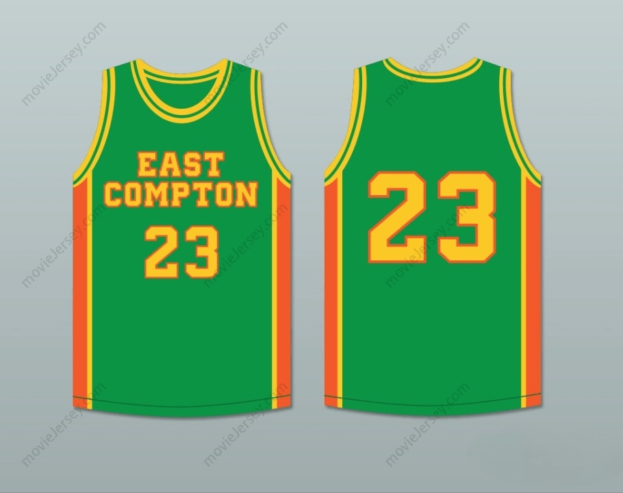 CAMISETA DE BALONCESTO VERDE EAST COMPTON CLOVERS CON NOMBRE Y NÚMERO PERSONALIZABLES, Cosida, Tallas S-6XL