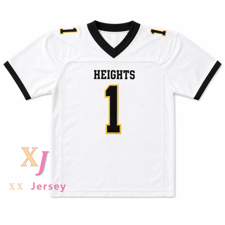 PERSONALIZA CUALQUIER Nombre Número TRAVIS KELCE 1 CAMISETA Fútbol Americano CLEVELAND HEIGHTS HIGH SCHOOL TIGERS con costuras Tallas S-6XL
