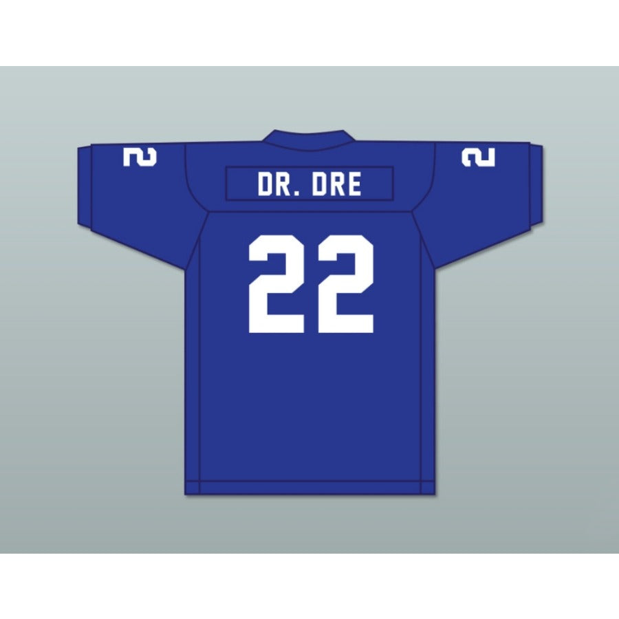 CUSTOM ANY Name Number ANDRE YOUNG 22 GRADE SCHOOL BLUE FOOTBALL JERSEY G FUNK DOCUMENTARY Top Stitched S-6XL