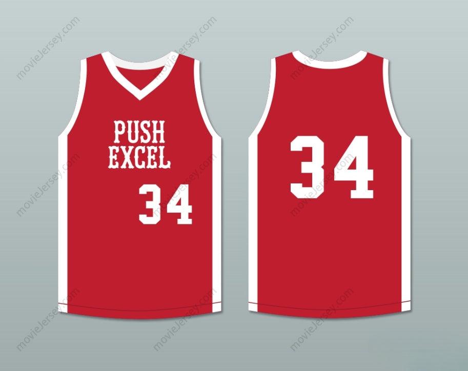 PERSONALIZA Cualquier Nombre Número VOISE WINTERS 34 PUSH EXCEL PRO JERSEY CLÁSICO BALONCESTO ROJO 1985 EVENTO BENÉFICO Costura Superior S-6XL