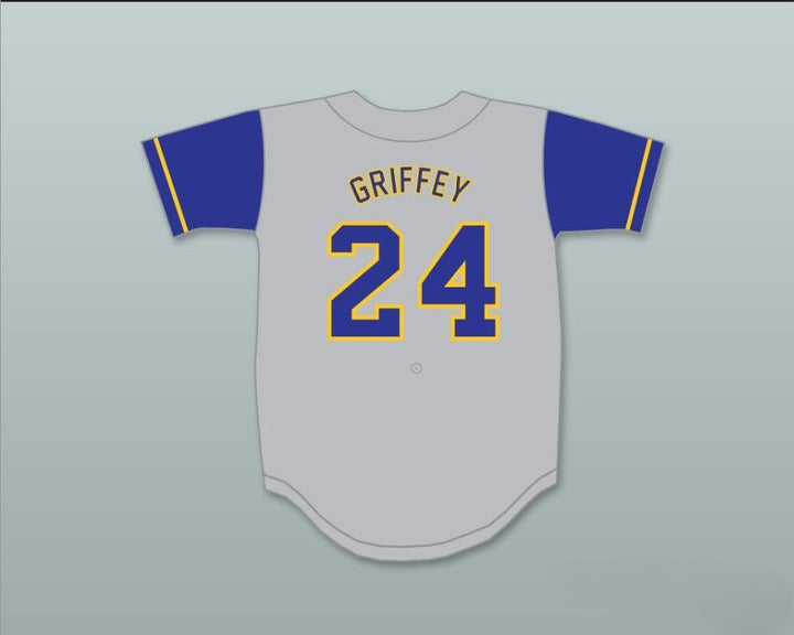 Camiseta de béisbol gris de los Crusaders de la escuela secundaria Archbishop con el número 24 de Ken Griffey Jr. personalizada con cualquier nombre, 4 costuras superiores S-6XL