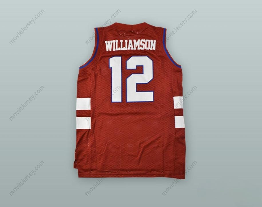 CUSTOM ANY Name Number ZION WILLIAMSON 12 DAY SCHOOL GRIFFINS RED ALTERNATE BASKETBALL JERSEY Top Stitched S-6XL