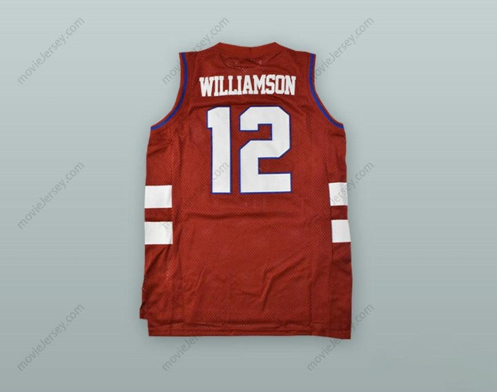 CUSTOM ANY Name Number ZION WILLIAMSON 12 DAY SCHOOL GRIFFINS RED ALTERNATE BASKETBALL JERSEY Top Stitched S-6XL