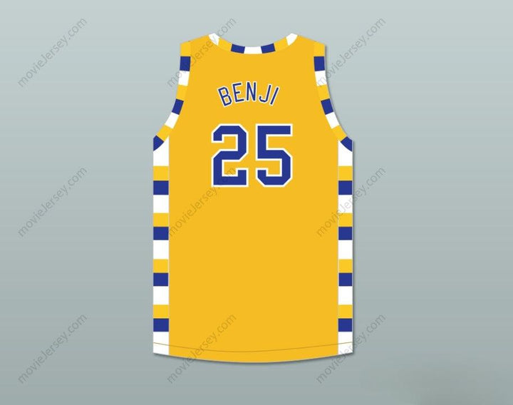PERSONALIZA Cualquier Nombre Número BEN 'BENJI' WILSON 25 SIMEON CAREER ACADEMY WOLVERINES CAMISETA DE BALONCESTO ORO AMARILLO Parte Superior Cosida Tallas S-6XL