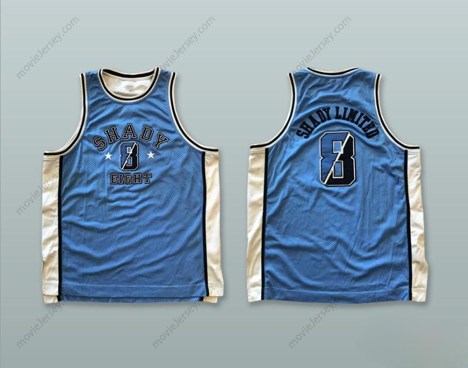 CUSTOM ANY Name Number SHADY LIMITED 8 SHADY EIGHT BLUE BASKETBALL JERSEY Top Stitched S-6XL