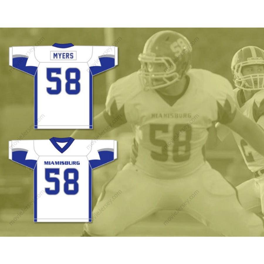 PERSONALIZA Cualquier Nombre Número JOSH MYERS 58 Camiseta de Fútbol de Preparatoria con Costuras S-6XL