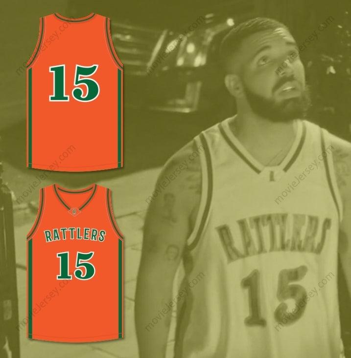 PERSONALIZADA CUALQUIER Nombre Número DEMARCUS COUSINS 15 LEFLORE HIGH SCHOOL RATTLERS NARANJA CAMISETA DE BALONCESTO DRAKE- IN MY FEELINGS Cosida S-6XL