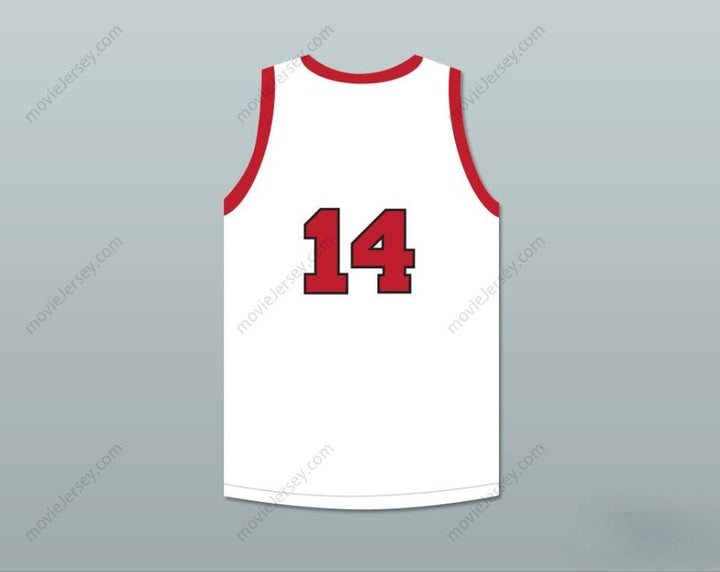 CUSTOM ANY Name Number  GEORGE NOSTRAND 14 PROVIDENCE STEAMROLLERS WHITE BASKETBALL JERSEY 3 Top Stitched S-6XL