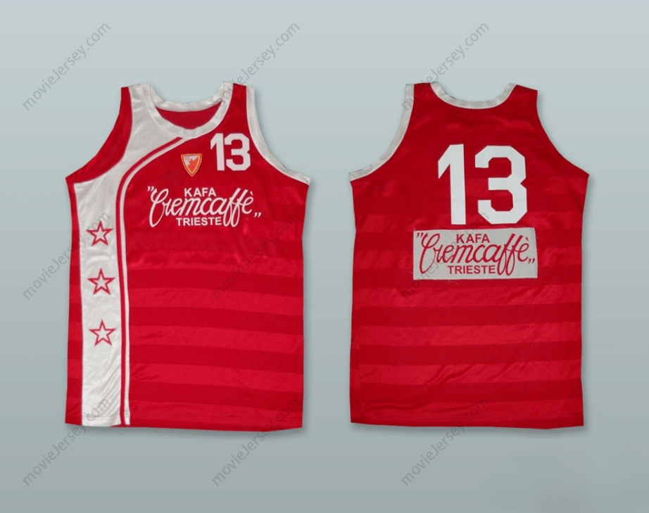 PERSONALIZA CUALQUIER Nombre Número ESTRELLA ROJA DE BELGRADO SERBIA YUGOSLAVIA 13 CAMISETA DE BALONCESTO ROJA Superior Cosida S-6XL