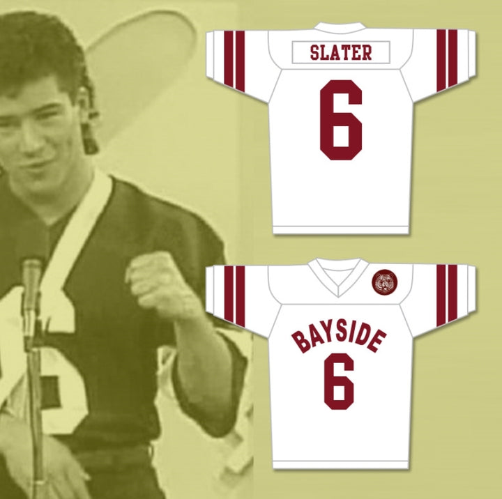 Custom AC Slater 6 Bayside Tigers Football Jersey with Patch