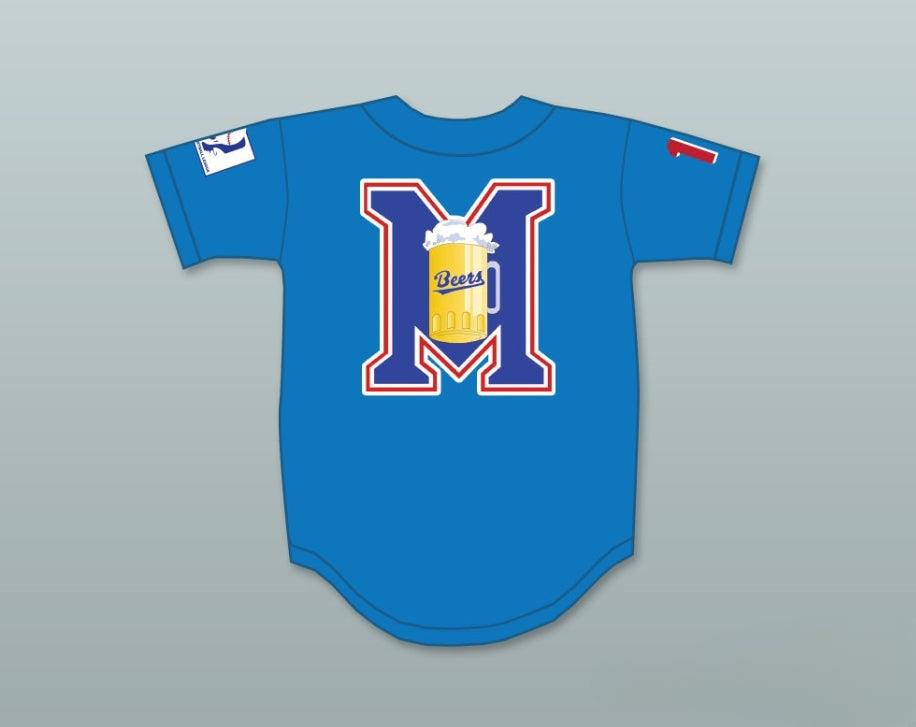 Personalizado Cualquier Nombre Número DOUG REMER 17 LOGO CERVEZAS CAMISETA BÉISBOL AZUL DE LUJO Cosido S-6XL