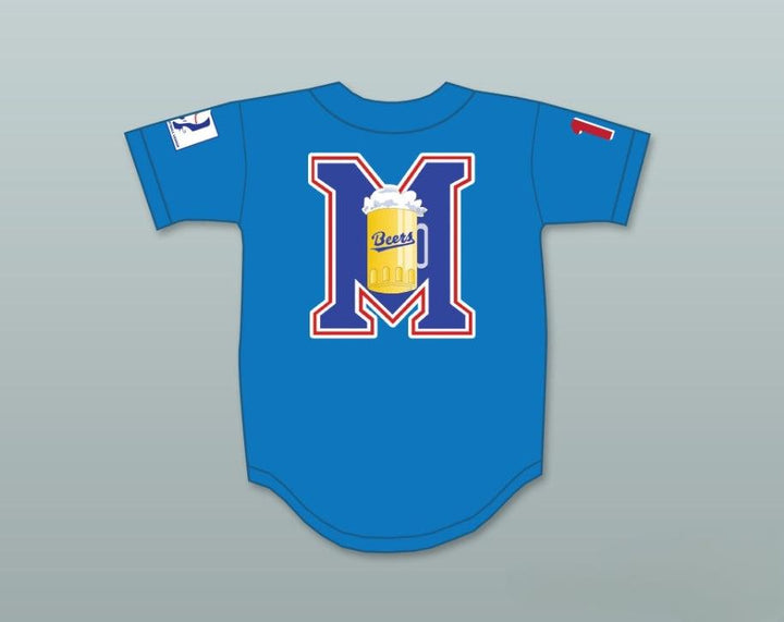 Personalizado Cualquier Nombre Número DOUG REMER 17 LOGO CERVEZAS CAMISETA BÉISBOL AZUL DE LUJO Cosido S-6XL