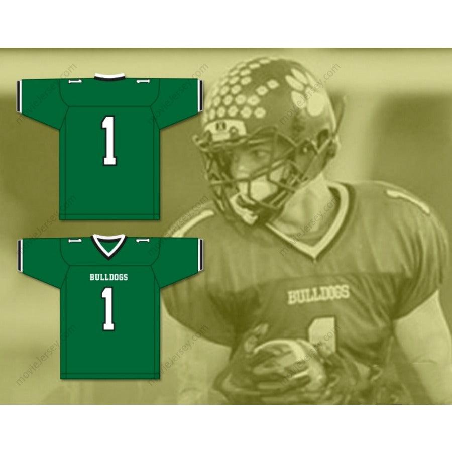 PERSONALIZA CUALQUIER Nombre Número JEREMY RUCKERT 1 LINDENHURST SENIOR HIGH SCHOOL BULLDOGS Camiseta de Fútbol Americana Cosida S-6XL