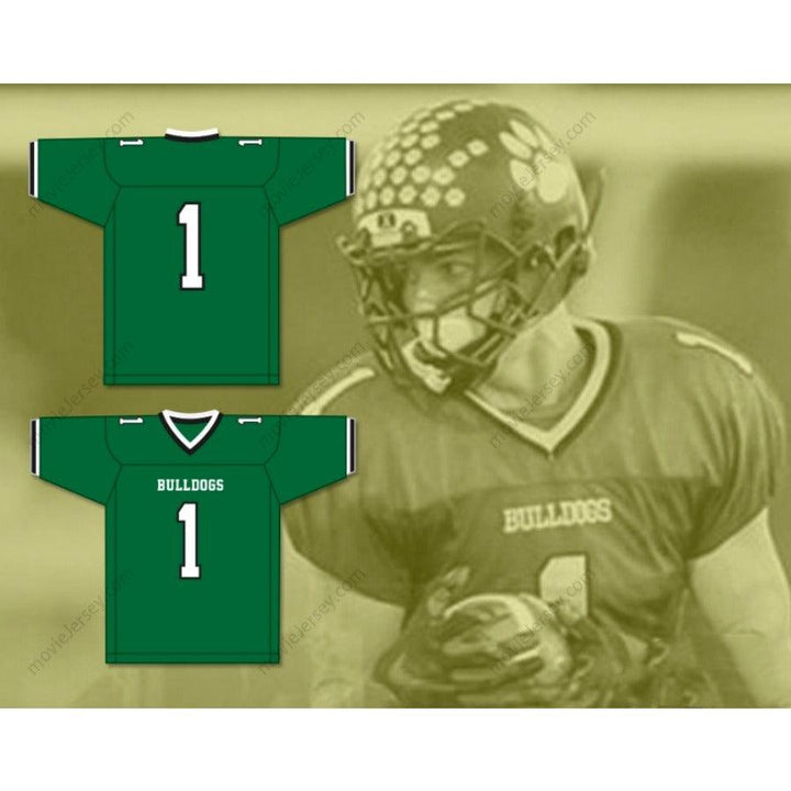 PERSONALIZA CUALQUIER Nombre Número JEREMY RUCKERT 1 LINDENHURST SENIOR HIGH SCHOOL BULLDOGS Camiseta de Fútbol Americana Cosida S-6XL