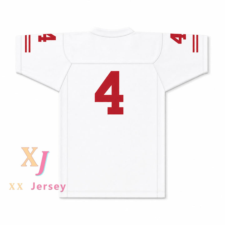 Wyatt Roberts 4 EMCC Lions Alternate Football Jersey — white back view
