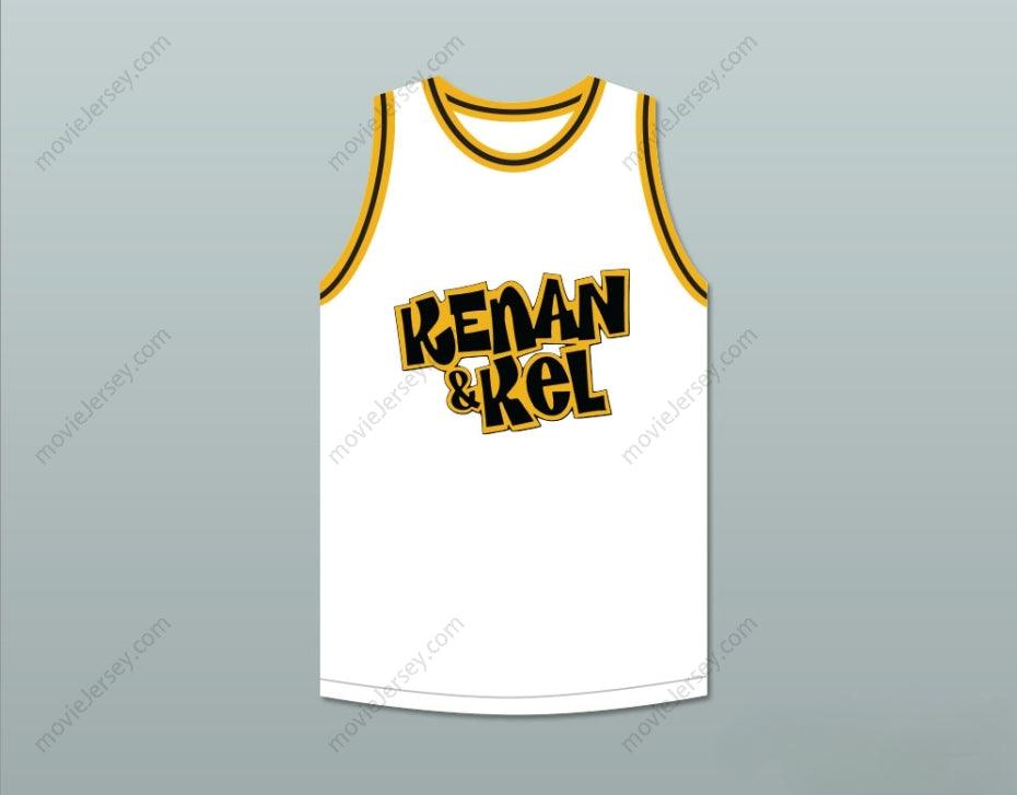 PERSONALIZA CUALQUIER Nombre Número KENAN THOMPSON 1 CAMISETA DE BALONCESTO BLANCA KENAN & KEL 2 Tallas de la S a la 6XL con Costura Superior
