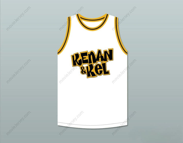 PERSONALIZA CUALQUIER Nombre Número KENAN THOMPSON 1 CAMISETA DE BALONCESTO BLANCA KENAN & KEL 2 Tallas de la S a la 6XL con Costura Superior