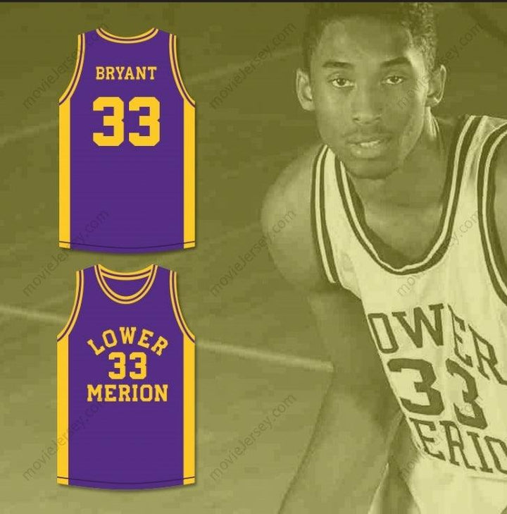 PERSONALIZA Cualquier Nombre Número BRYANT 33 CAMISETA DE BALONCESTO MORADA DE LOS ACES DE LOWER MERION HIGH SCHOOL Talla 4 Bordada S-6XL