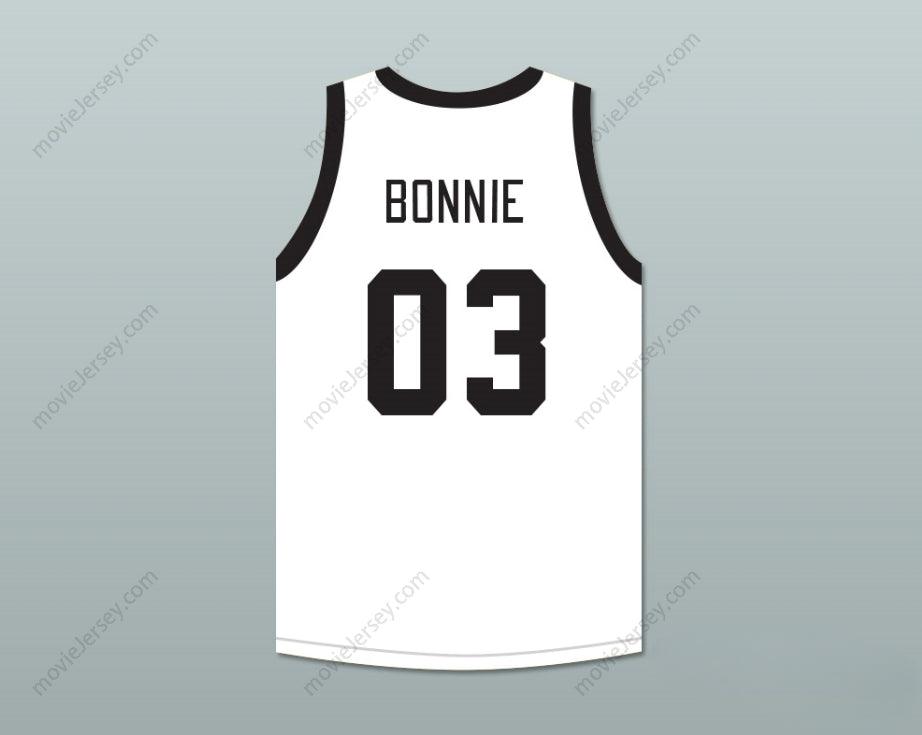 PERSONALIZA Cualquier Nombre Número BONNIE & CLYDE ESTRELLAS CRIMINALES BONNIE 03 CAMISETA BLANCA DE BALONCESTO con Costuras S-6XL