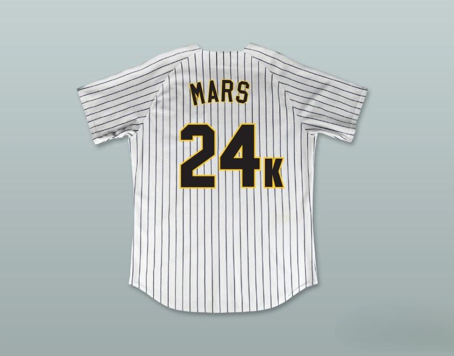 Camiseta de béisbol BRUNO MARS 24K HOOLIGANS a rayas blancas, personalizada con cualquier nombre y número, BET AWARDS, con costuras superiores, tallas S-6XL