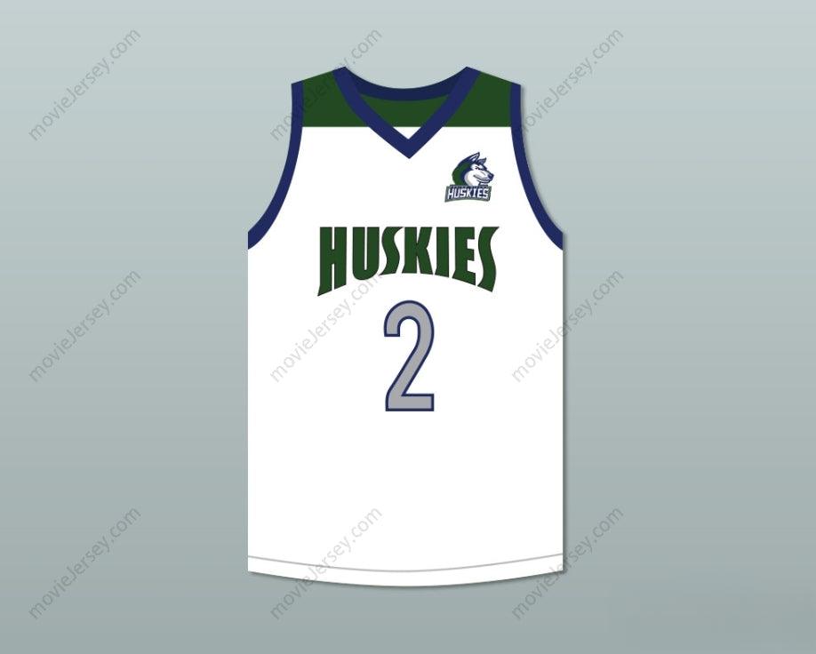 Camiseta de baloncesto blanca personalizada con cualquier nombre y número LONZO BALL 2 CHINO HILLS HUSKIES con parche y costuras superiores S-6XL