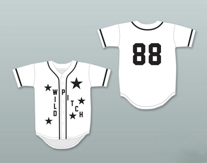 Camiseta de béisbol personalizada con cualquier nombre y número WILD PITCH 88, blanca, cosida, tallas S-6XL
