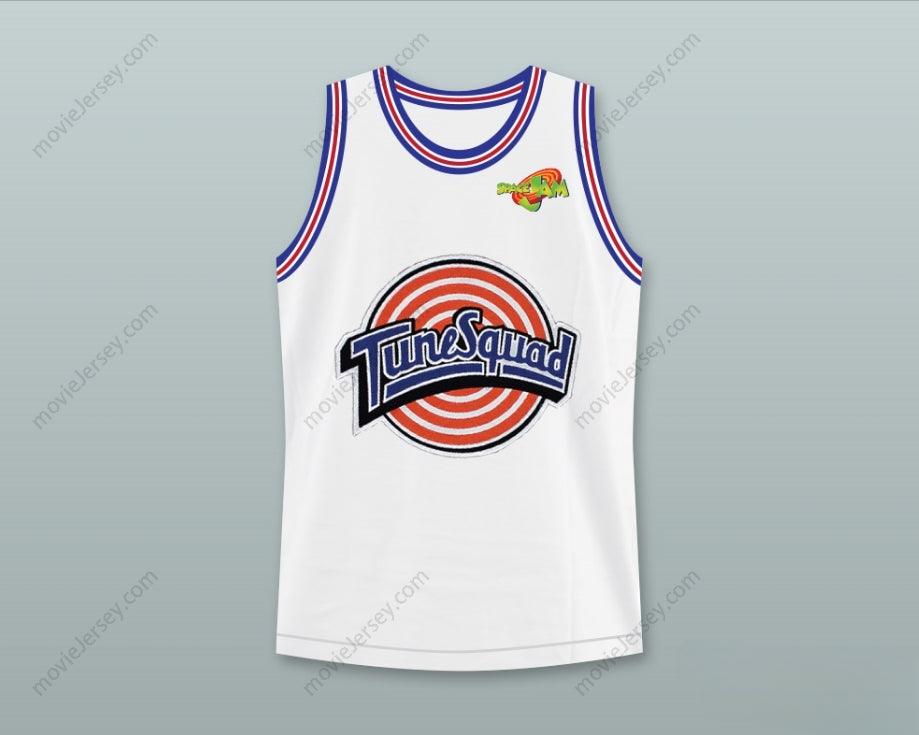 CAMISETA DE BALONCESTO TUNE SQUAD DE PATO LUCAS 2 CON NÚMERO Y NOMBRE PERSONALIZADOS CON PARCHE DE SPACE JAM, Costuras de primera calidad, Tallas S-6XL