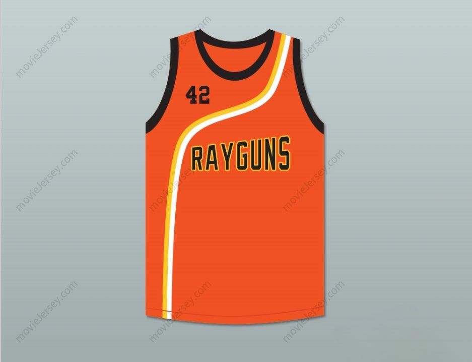 CUSTOM ANY Name Number JERRY STACKHOUSE 42 ROSWELL RAYGUNS ORANGE BASKETBALL JERSEY Top Stitched S-6XL
