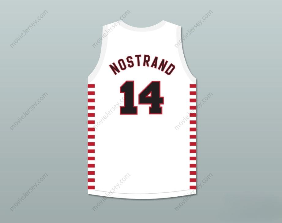PERSONALIZA Cualquier Nombre Número GEORGE NOSTRAND 14 PROVIDENCE STEAMROLLERS JERSEY BLANCO DE BALONCESTO 2 Cosido Superior S-6XL