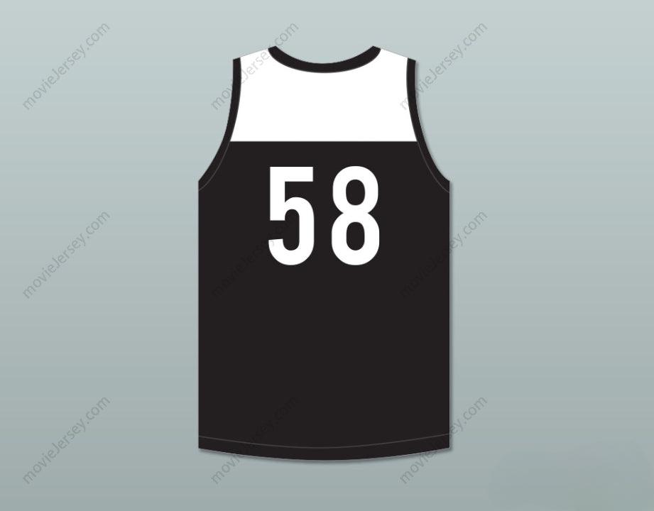 PERSONALIZA Cualquier Nombre Número JUGADOR 58 NACIONES Camiseta de BALONCESTO Negra Cosida S-6XL