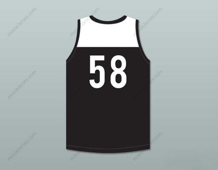PERSONALIZA Cualquier Nombre Número JUGADOR 58 NACIONES Camiseta de BALONCESTO Negra Cosida S-6XL