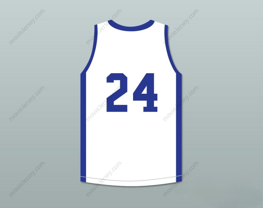 PERSONALIZA CUALQUIER Nombre Número MARK AGUIRRE 24 CAMISETA DE BALONCESTO BLANCA CLÁSICA PUSH EXCEL PRO 1985 EVENTO BENÉFICO Costura Superior S-6XL
