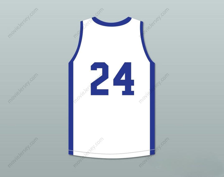 PERSONALIZA CUALQUIER Nombre Número MARK AGUIRRE 24 CAMISETA DE BALONCESTO BLANCA CLÁSICA PUSH EXCEL PRO 1985 EVENTO BENÉFICO Costura Superior S-6XL