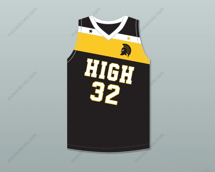 CUSTOM ANY Name Number DRAYMOND GREEN 32 SAGINAW HIGH SCHOOL TROJANS BLACK BASKETBALL JERSEY 1 Top Stitched S-6XL