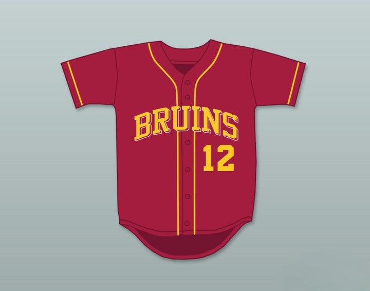Personaliza cualquier nombre número AARON HICKS 12 WOODROW WILSON CLASSICAL HIGH SCHOOL BRUINS CAMISETA DE BÉISBOL ROJO CARDENAL 1 Doble Costura S-6XL